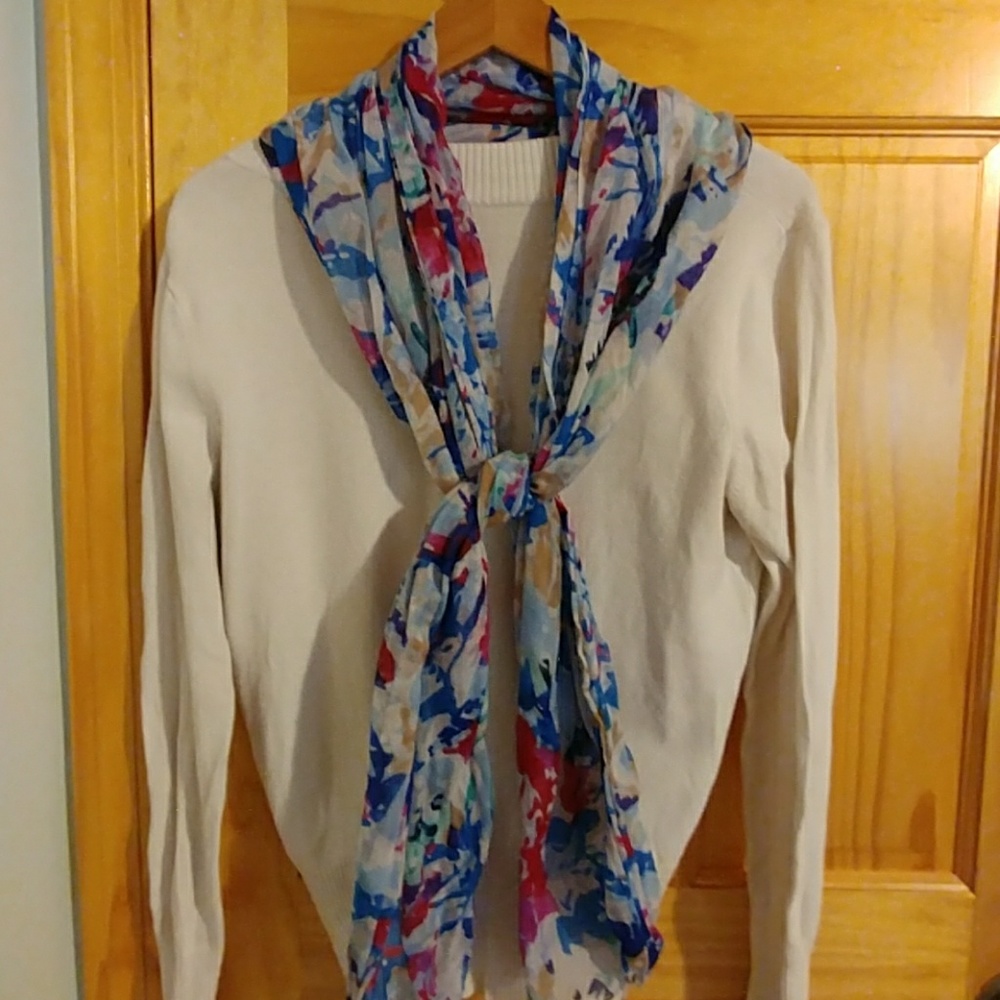 Light, multicolored, summer scarf